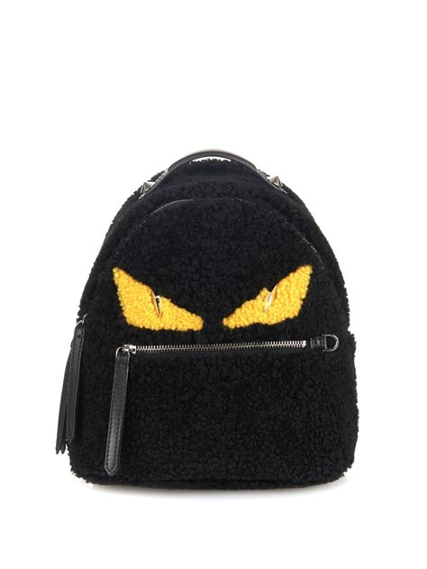 fendi monster backpack yellow eyes|fendi monster mohawk backpack.